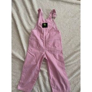 John Deere 4T Overalls Pink and White Girls